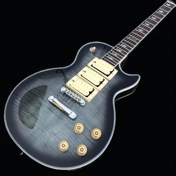 

custom shop brand new grey 3 pickup 6 string lp electric guitar