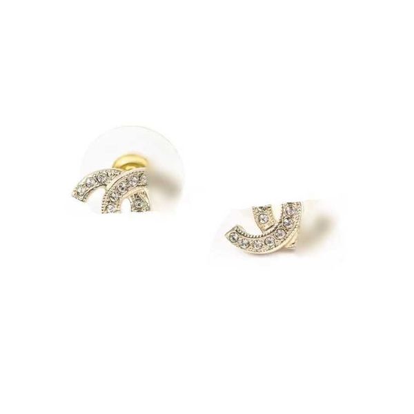

luxury brand diamond pearl drop dangle earring gold charm earrings letter barnd fashion designer for women party gift wedding chandelier ear, Silver