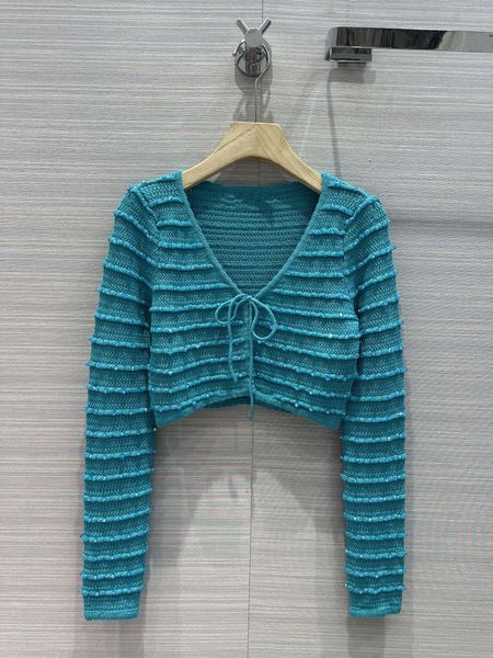 

women's knits & tees 2023 european designers design new spring and summer products, star style beaded cardigan, White