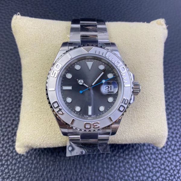 

clean m126622 luxury watch yacht 40mm plated pvd platinum grey dial 3235 mechanical movement 72-hour power storage men's diving, Slivery;brown
