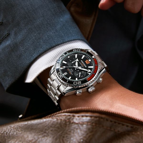 

luxury men's watch 40mm stainless steel case designer watch montre de luxe dropshipping sapphire watches, Slivery;brown