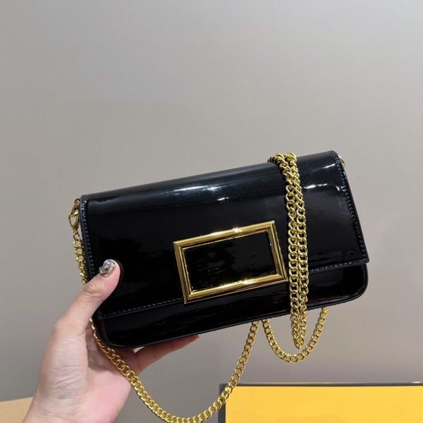 

designer handbag women's one shoulder bag fashion crossbody bag senior metal logo two-color handbag leather material classic baguette b