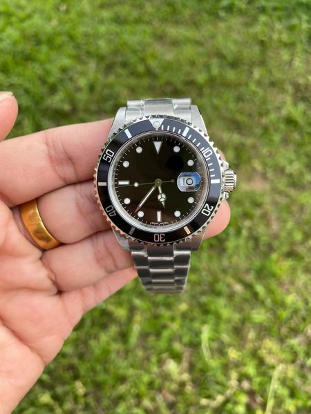 

bp 14060m first generation retro luxury watch sub black dive 3135 mechanical movement 40mm 316l stainless steel business 16610, Slivery;brown