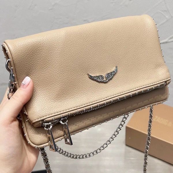 

zadig chains bags wings diamond-ironing bag designer woman bag women shoulder bag vintage rivet handbag crossbody purse genuine leather cros