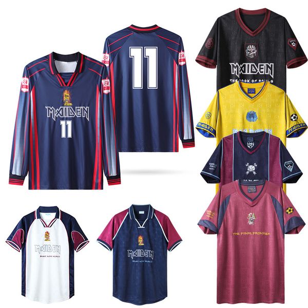 

men's tshirts retro tshirt maiden eddie steve harry punk football shirt camisa heavy metal soccer jersey 230417, White;black