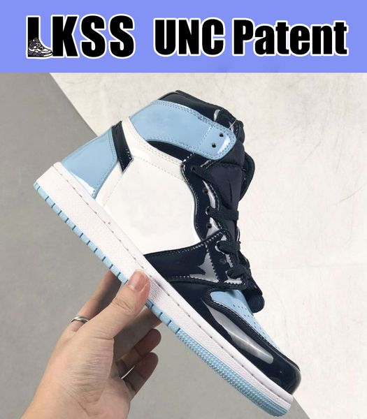 

lkss unc patent jumpman 1 1s shoes og mens basketball sneaker sports sneakers