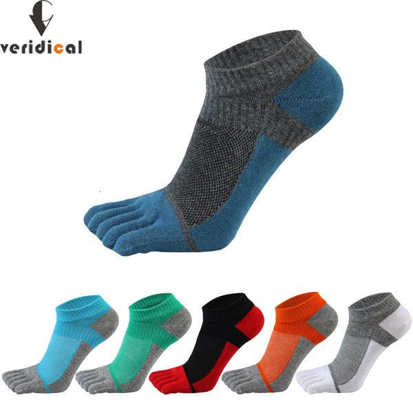 

sports socks 5 pairs pure cotton five finger ankle socks mens sports breathable comfortable shaping anti friction no show socks with toes 23, Black