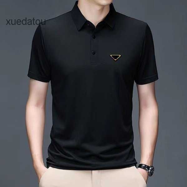 

casual shirts polos t man shirt with red bugde embtoidery short sleeves breathable tees men polo mercerized cotton high q ss90, White;black