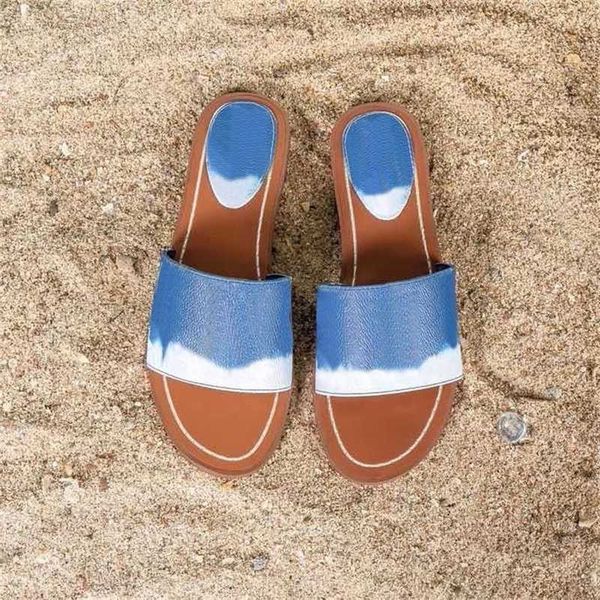 

women's escale palma flat slippers starboard sandals brand lock it flat mule canvas leather slides slipper girls red blue print shoes n, Black