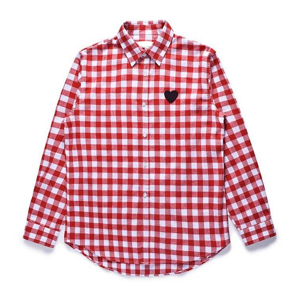 

2023 summer japanese style womens slim fit blouses play designer women's play blouse red heart shirts eyes big heart embroidery shirt f, White;black