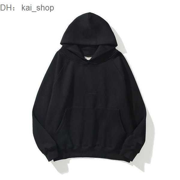 

men's hoodies & sweatshirts add fluff warm hooded mens womens fashion streetwear pullover lovers clothing ess hoody 31, Black