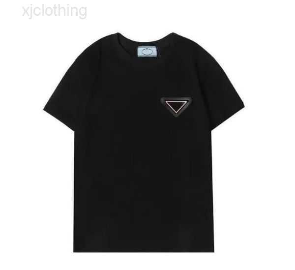 

summer mens t-shirts brand cotton triangular letter printed round neck tshirts short sleeve tees casual asian size 5pq10, White;black