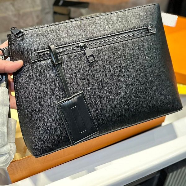 

men's clutch bag outdoor fashion bag metal letter logo design square camera bag