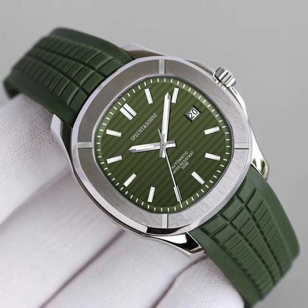 

green men watches brand luxury 9mm ultra thin mechanical automatic clock waterproof date business wristwatch with gift box, Slivery;black