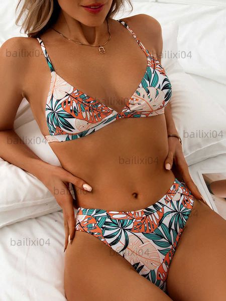 

women's swimwear 2022 fashion printed swimwear women bathing bikini set padded bra push-up suit swimsuit for summer casual beachwear bi, White;black