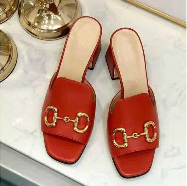 

sandal designer summer high heels go out one line slippers horseshoe fashion style open toe versatile women's shoes35 - - -41, Black