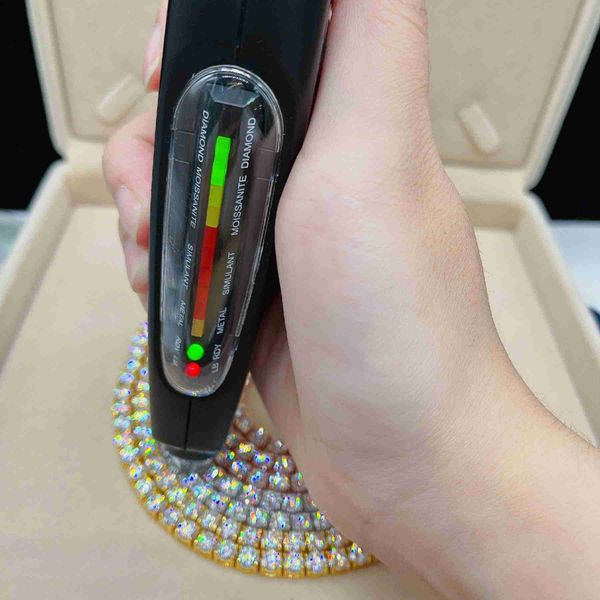 

factory price s925 with moissanite 3mm 4mm 5mm 6.5mm wide diamond tennis vvsmoissanite tennis chain, Silver