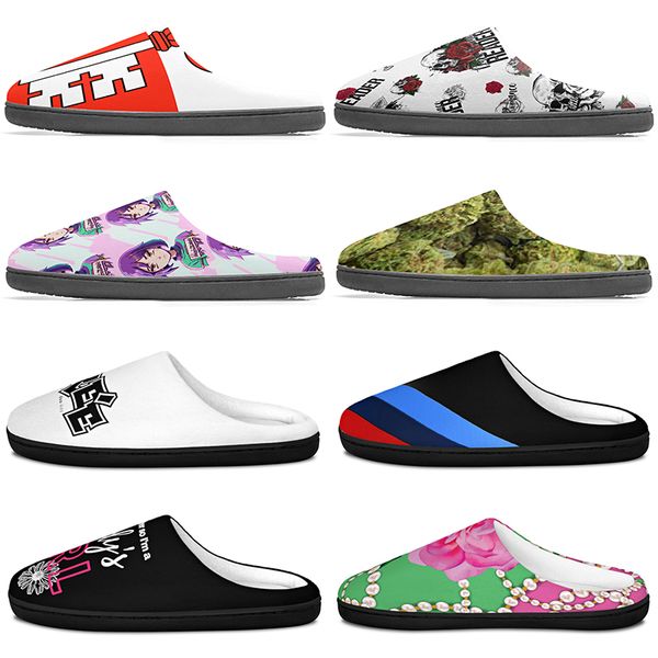 

diy Slippers Custom Slippers Customized Cotton Slippers Men Women Cotton Slippers lovely antislip antiskid Warm Customized Patterns big Size p57053