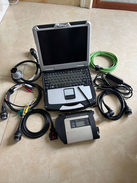 

mb star c4 multiplexer diagnostic tool software ssd with lapcf31 i5 4g toughbook full set windows 11 system ready to use scanner for car and
