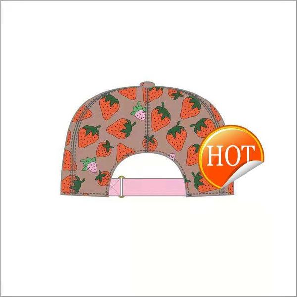 

88High quality strawberry baseball caps man's cotton cactus classic letter Ball caps summer women sun hats outdoor adjustable Snapback Cap girl7