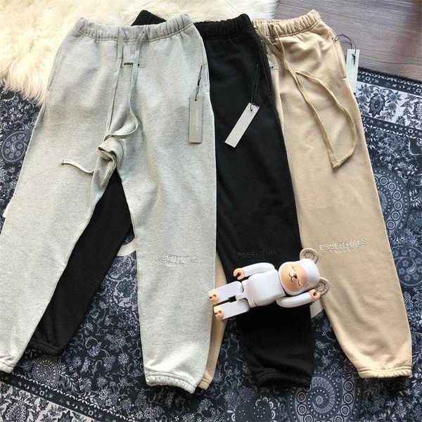 

ess designers casual pant fog fears of god embroidery drawstring classic essen pants casual pants trendy sports pants streetwear jogger trou, Black