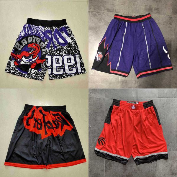 

2023 toronto''raptors''men throwback basketball shorts pocket, Black