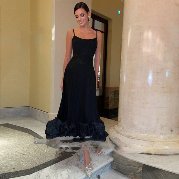 

black short prom dresses sleeveless bustier robes de cocktail tea length evening party gowns for women