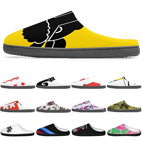 

diy Slippers Custom Slippers Customized Cotton Slippers Men Women Cotton Slippers cute antislip antiskid Warm Customized Patterns big Size p56855