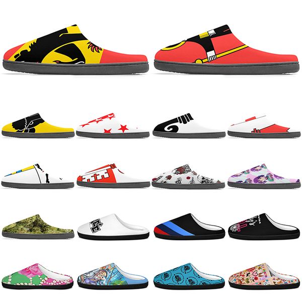 

diy Slippers Custom Slippers Customized Cotton Slippers Men Women Cotton Slippers cute antislip antiskid Warm Customized Patterns big Size p57183