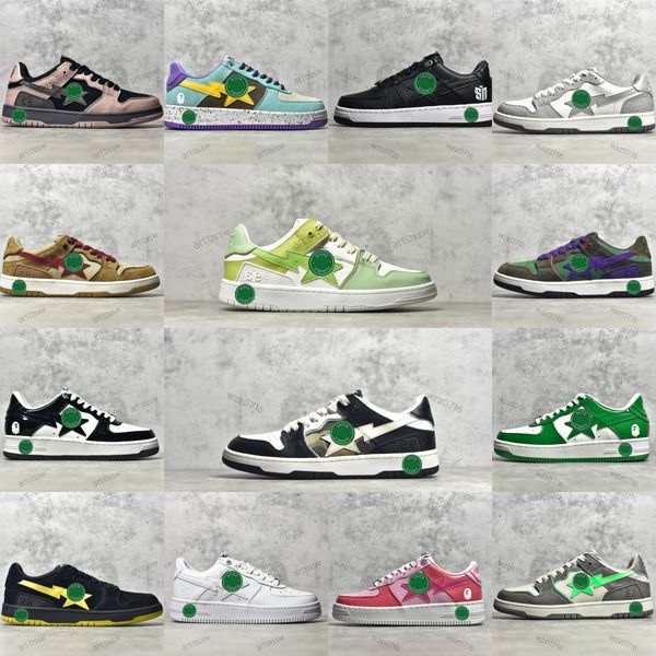 

bapestas sk8 sta mens womens running shoes abc bathing bapestar camo black white green red orange pink camouflage designer trainers sports s