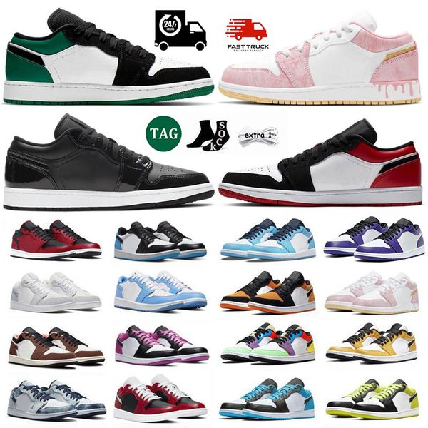 

fragment 1 1s low basketball shoes trainer black phantom bred toe obsidian court purple unc designer sports sneakers