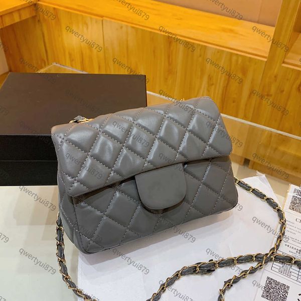 

qwertyui879 designer bags women's fashion luxury brand designer bags mini flap bags ringer lattice gold metal chain shoulder crossbody