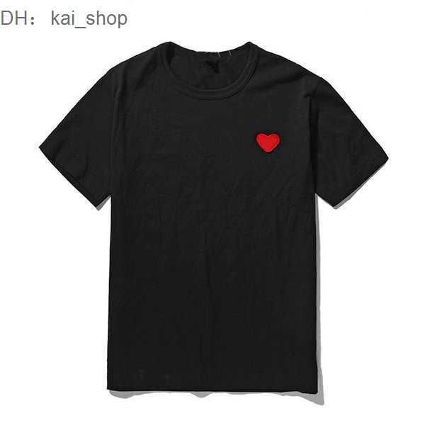 

men's t-shirts play mens t shirt designer cdg embroidery red heart des casual women s badge quanlity tshirts cotton short sleeve summer, White;black