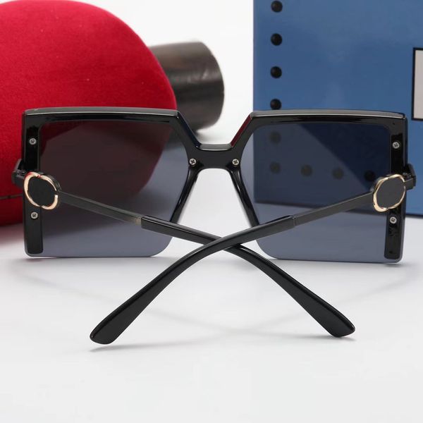 

brand designer glasses black sunglasses i shaped metal rim square large frame sunglasses men and women fashion sunglasses rectangle sunglass, White;black