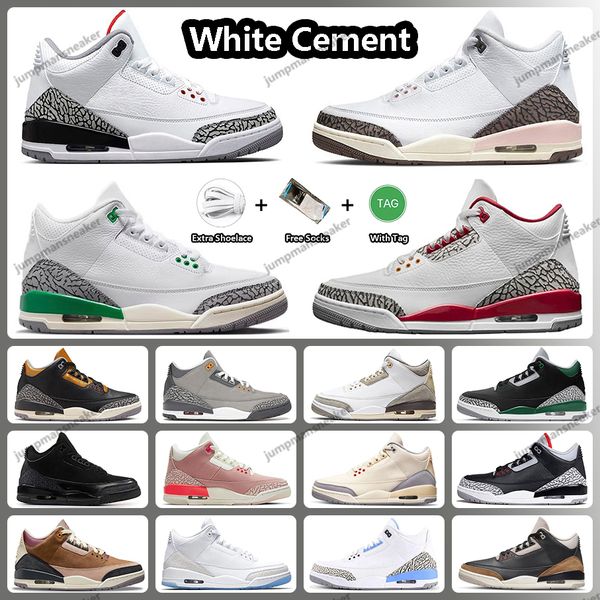 

jumpman 3 white cement basketball shoes lucky green archaeo brown a ma maniere unc black gold pine green muslin cool grey fire red denim 3s
