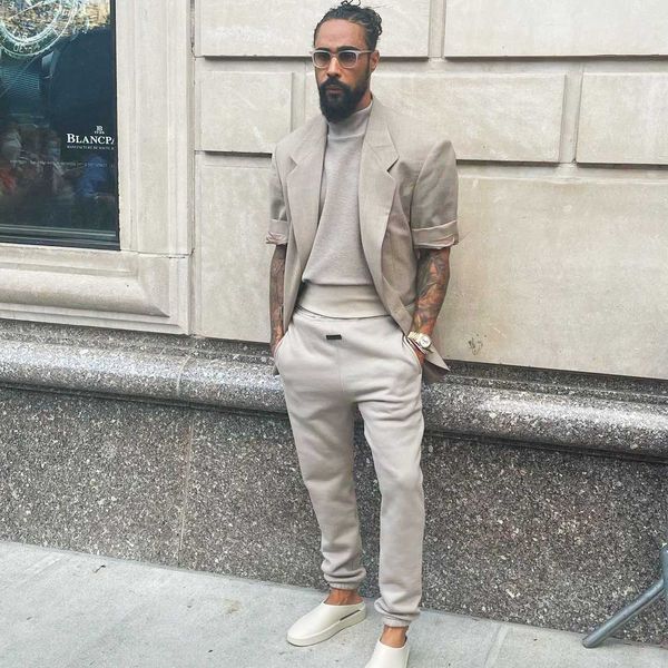 

ess pant luxury mens designer season 7 main line fears of god fog tide brand high street loose casual straight tube leggings men's pant, Black