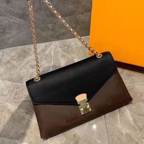 

lady fashion messenger bag crossbody discolored cowhide perfect quilted chain flap shoulder bag women handbag purse 28cm 2023, Black;red