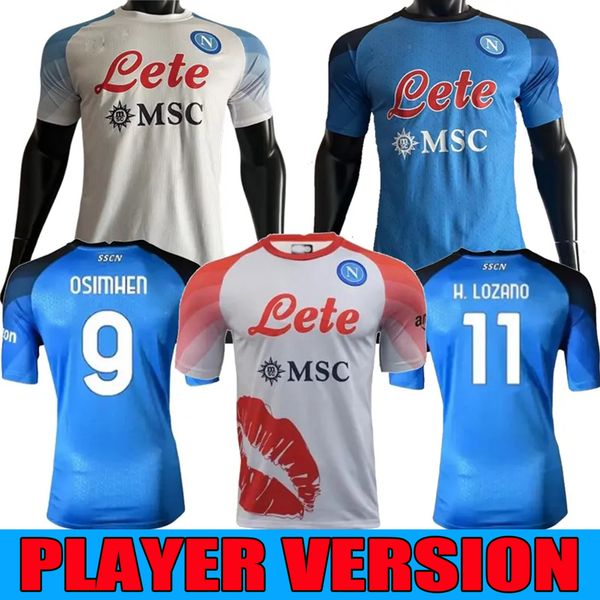 

22 23 napoli soccer jerseys maglia naples valentine's day player version 2022 2023 zielinski anguissa kvaratskhelia football shirt loza, Black;yellow