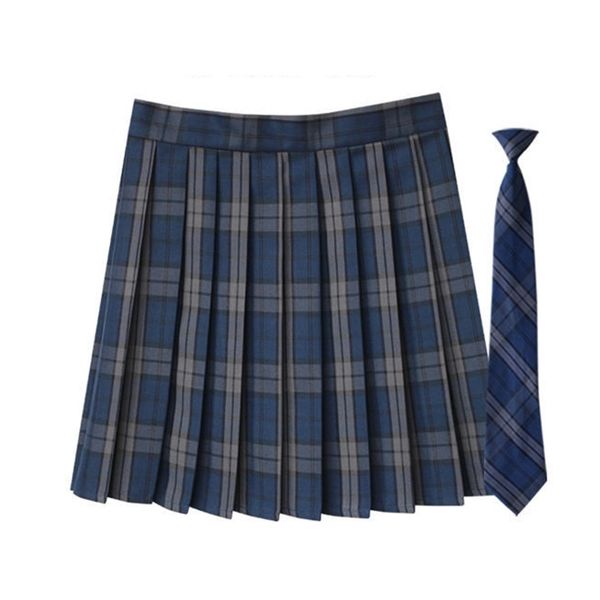 

skirts xgoth high street short skirt college girls cute playful bottom wear women 4 seasons retro check pattern pleated skirt 230417, Black