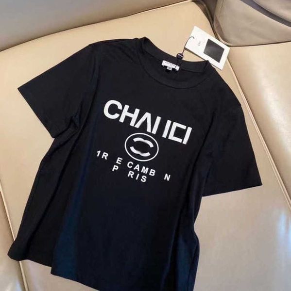 

fashion luxury women's t shirt ch brand tees men t-shirt designer paris trendy letter print couple short sleeve summer cotton round ne, White
