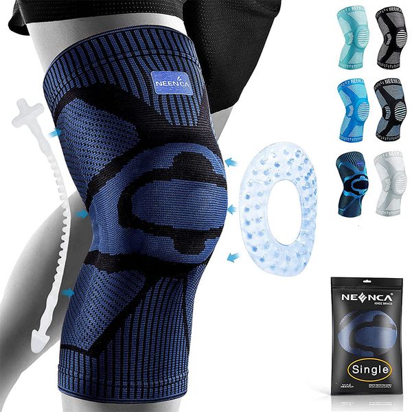 

elbow knee pads neenca knee brace knee compression sleeve support for running meniscus tear arthritis joint pain relief acl injury recovery, Black;gray