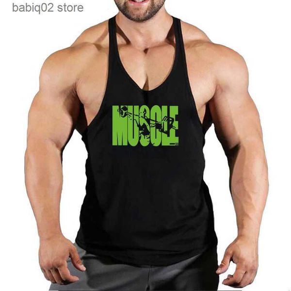 

men' tank muscle guys cotton gym tank men sleeveless tank for boys bodybuilding clothing undershirt fitness stringer vest t230417, White;black