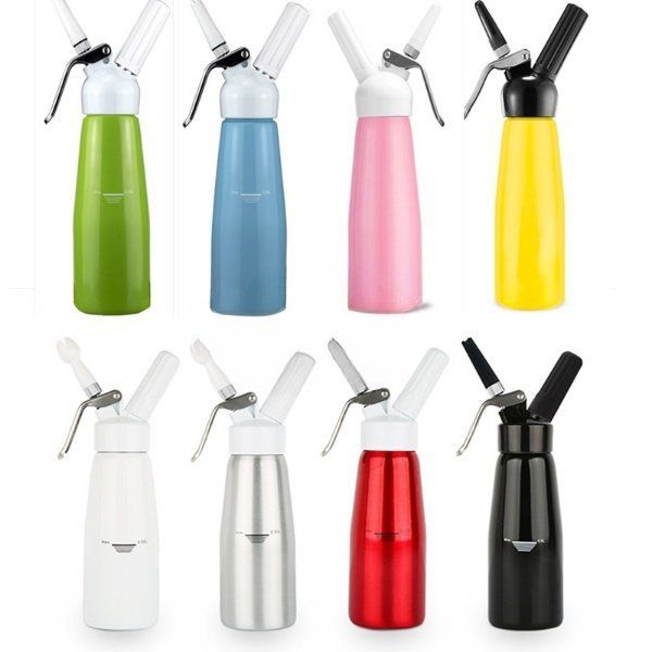 

500ml ice cream tools dispenser whipped whipper artisan cream whipper with decorating nozzles made of aluminum