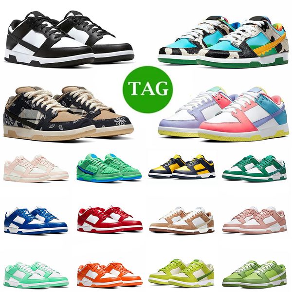 

sb running shoe dunks low men women white black panda shoe unc easter candy chunky dunnky active fuchsia university red vintage green sports
