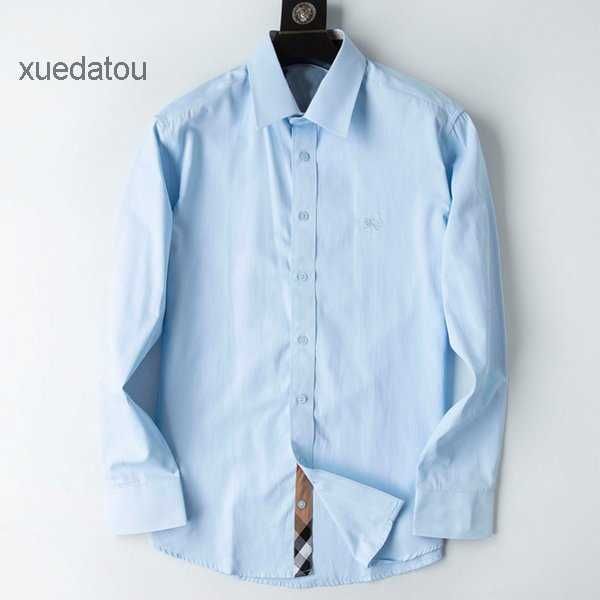 

fitted men's dress shirt slim spread collar plaid stripe long sleeve pure cotton designer brand spring summer business office casual ma, White;black