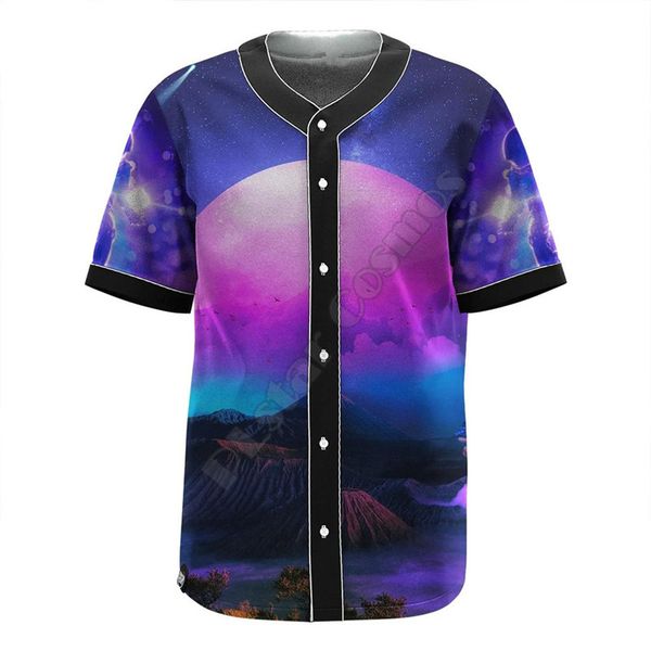 

fashion men's baseball shirt astronaut series 3d printed baseball shirt hip hop harajuku baseball shirt top, White;black