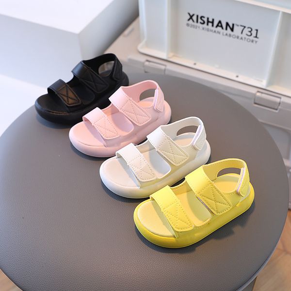 

sandals baby sandals for girl children's clogs summer korean candy color girls' shoes soft sole boys beach toddler born footwears, Black;red
