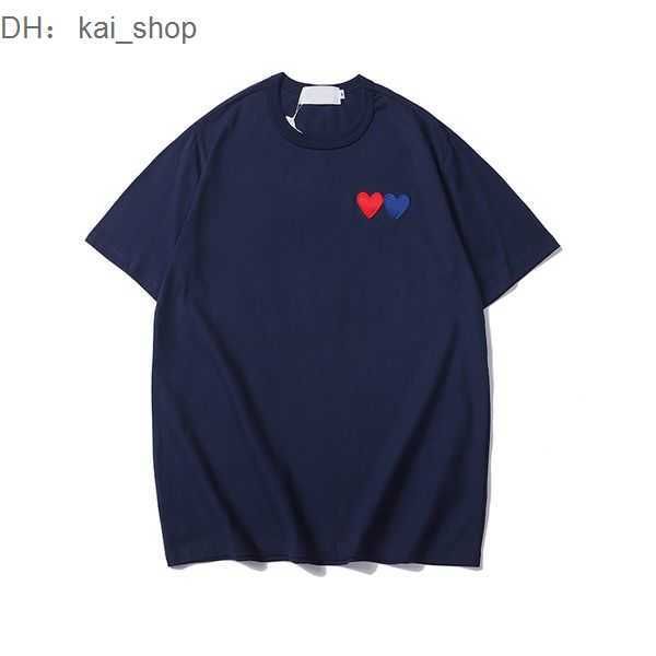 

men's t-shirts cdg fashion mens play t shirt designer red heart casual women s des badge garcons high quanlity tshirts cotton embroider, White;black