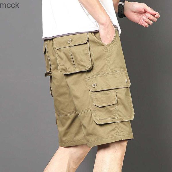 

men's shorts multi-pocket shorts, White;black