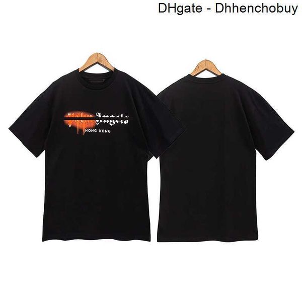 

designer pa t-shirt luxury tees print palms t shirts mens womens angle short sleeve hip hop streetwear clothing clothes, White;black